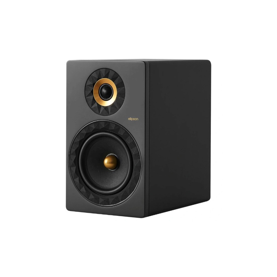 Elipson Prestige Facet II 8B stativhögtalare, mattsvart/guld par