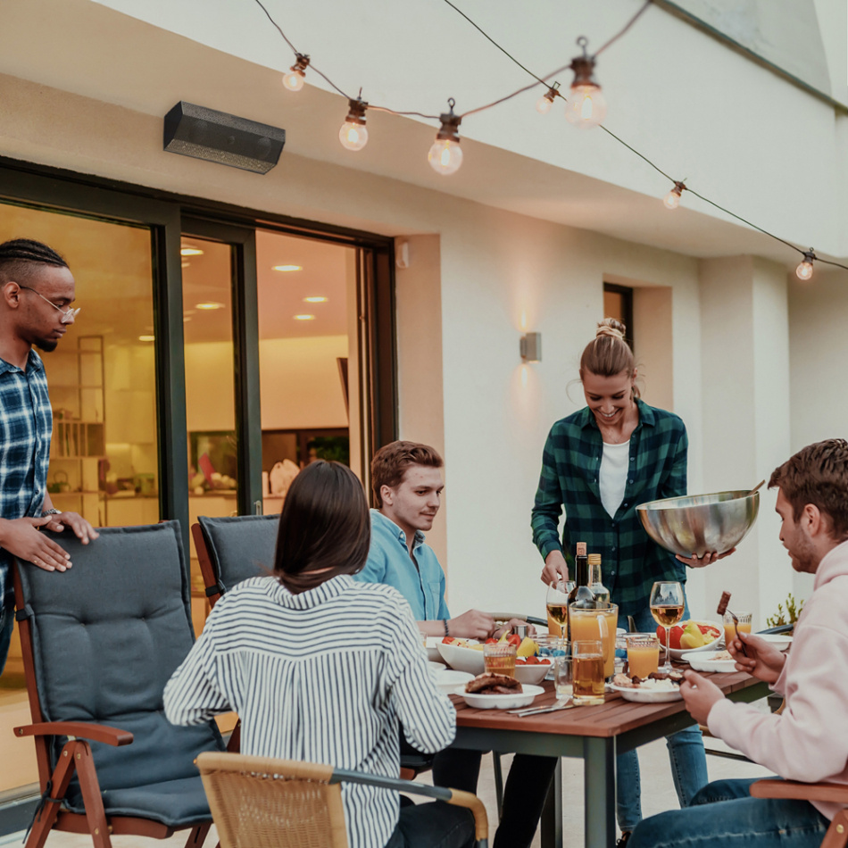 Lithe Audio iO1 Active vädertålig vägghögtalare med nätverk, styck svart