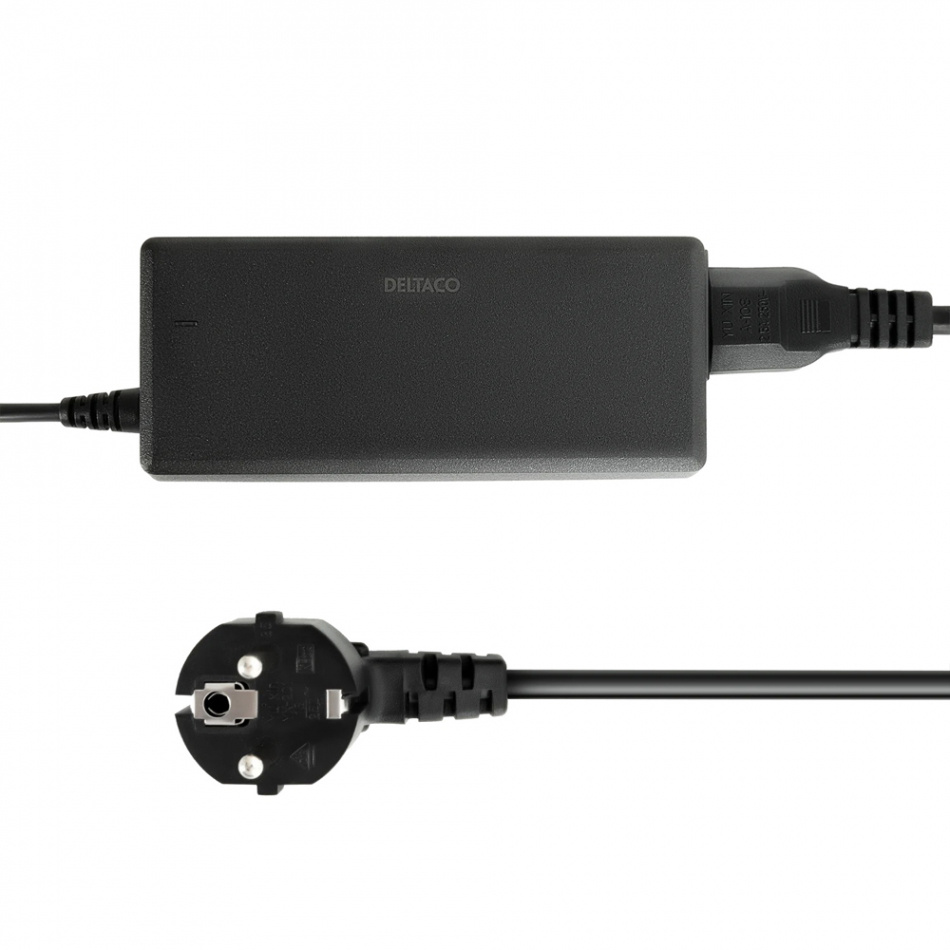 Deltaco PS12-50B Strömadapter 12V DC/5A, svart