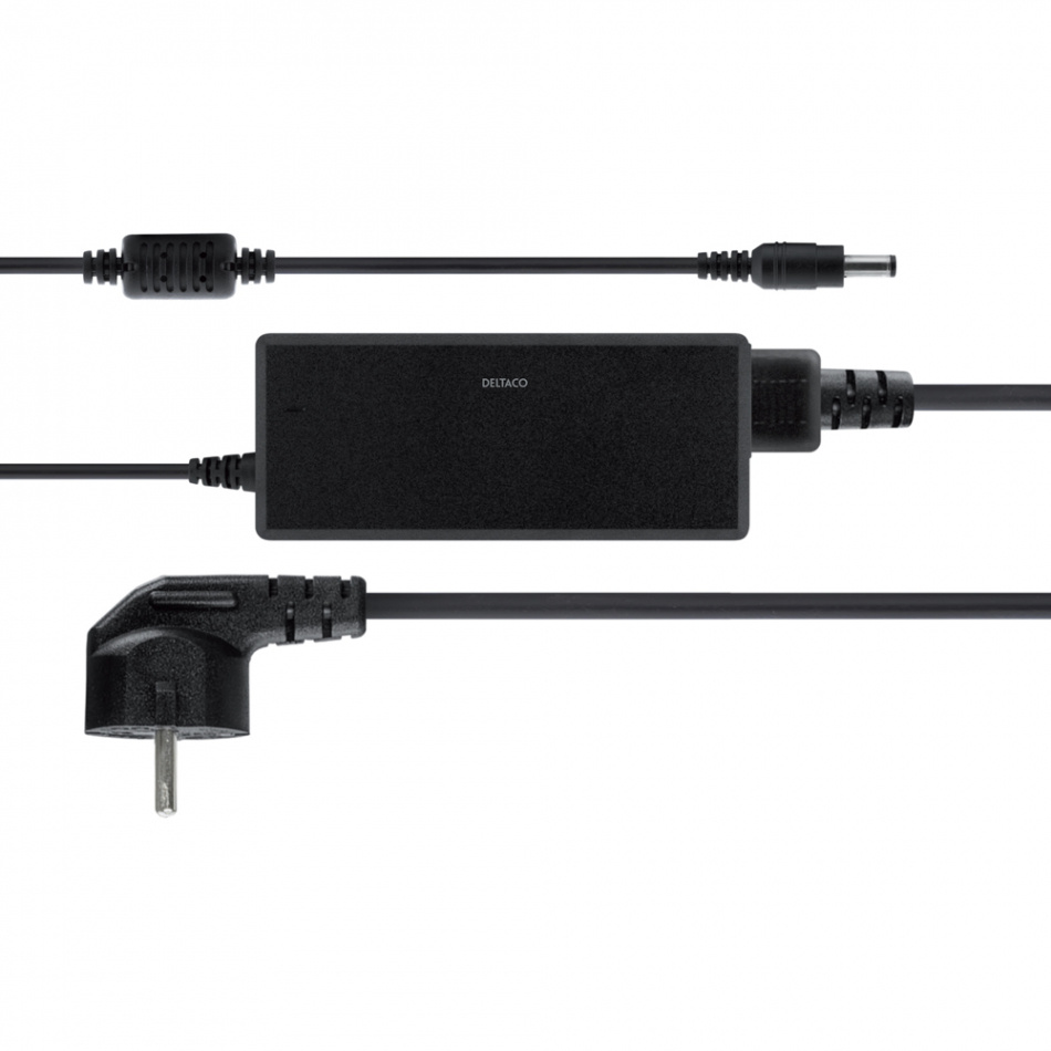 Deltaco PS12-50B Strömadapter 12V DC/5A, svart