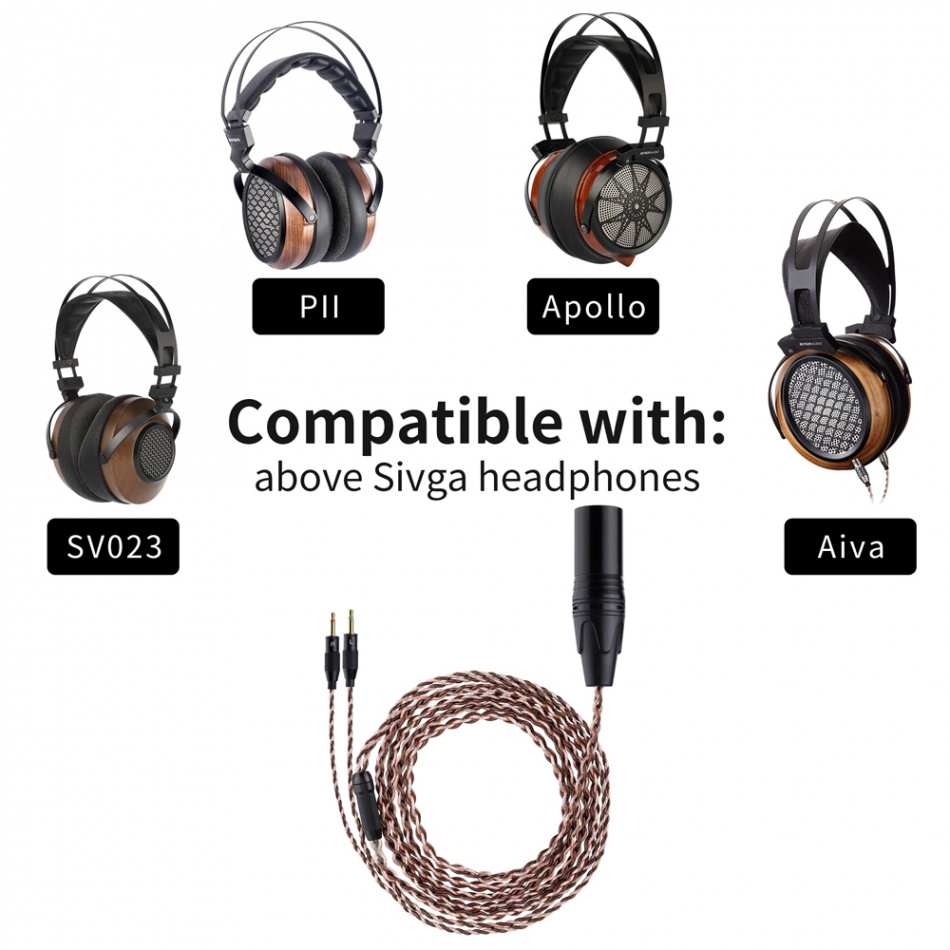 Sendy Aiva XLR Hörlurskabel, 1.8 meter