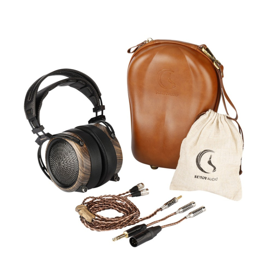 Sendy Audio Peacock High End-klassad over-ear hörlur, svart