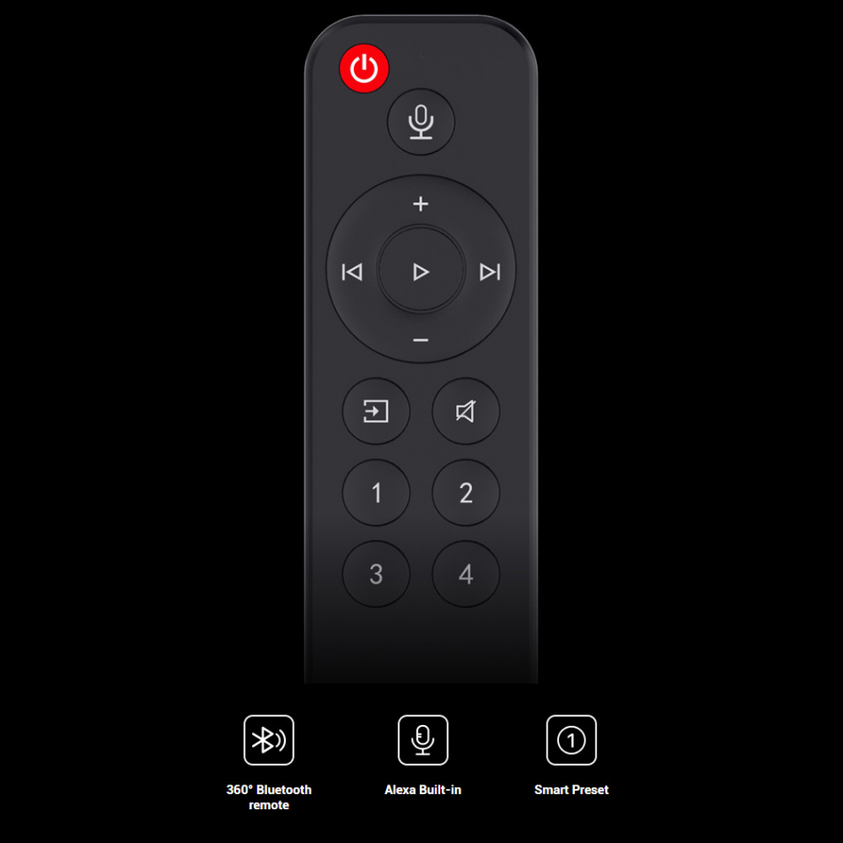 WiiM Amp streamingförstärkare med Chromecast & HDMI ARC, mörkgrå