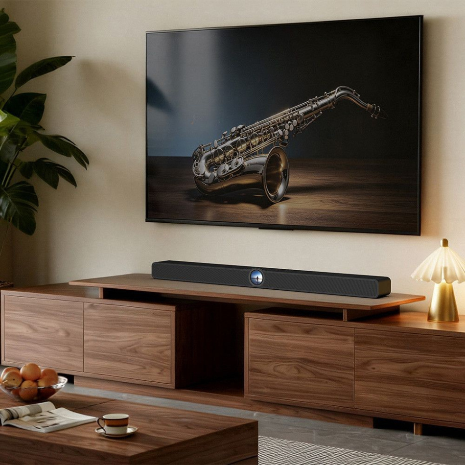 WiiM Bar soundbar med Dolby Atmos, RoomFit & Streaming, mattsvart
