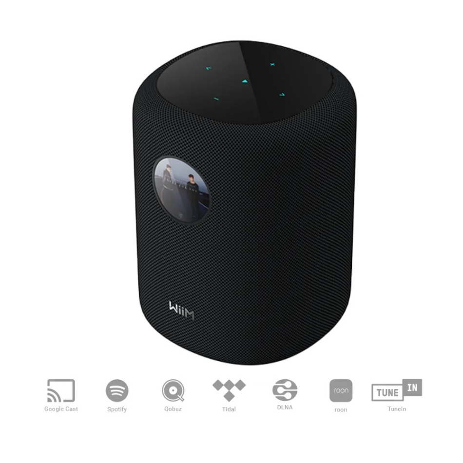 WiiM Sound streaminghögtalare med Touchdisplay, svart Returexemplar