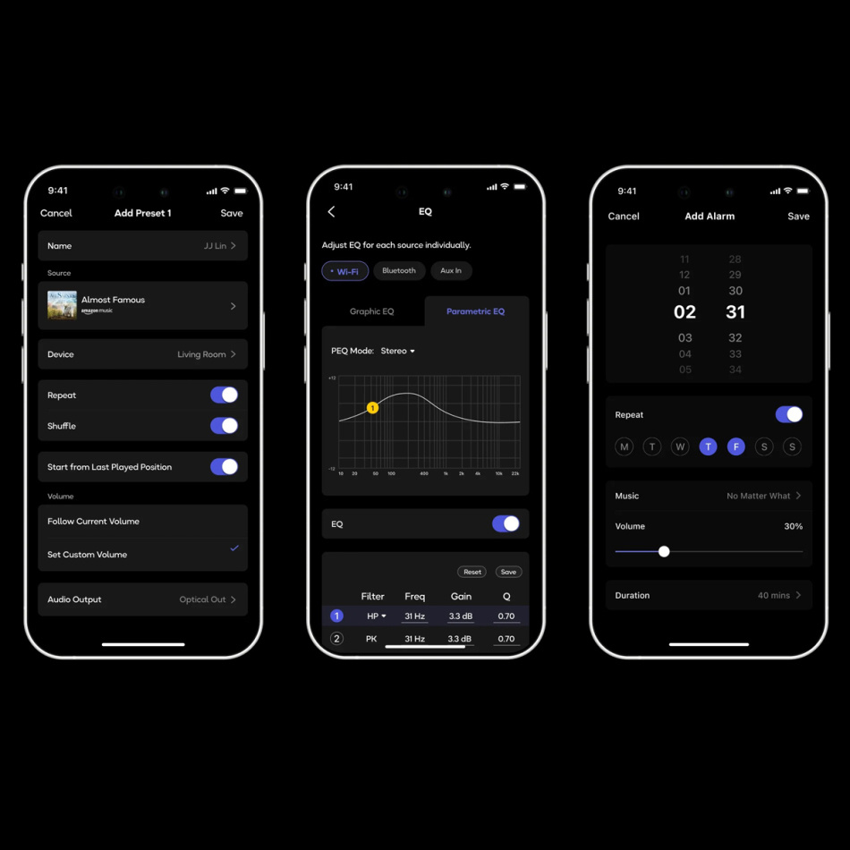 WiiM Sound streaminghögtalare med Touchdisplay, svart Returexemplar