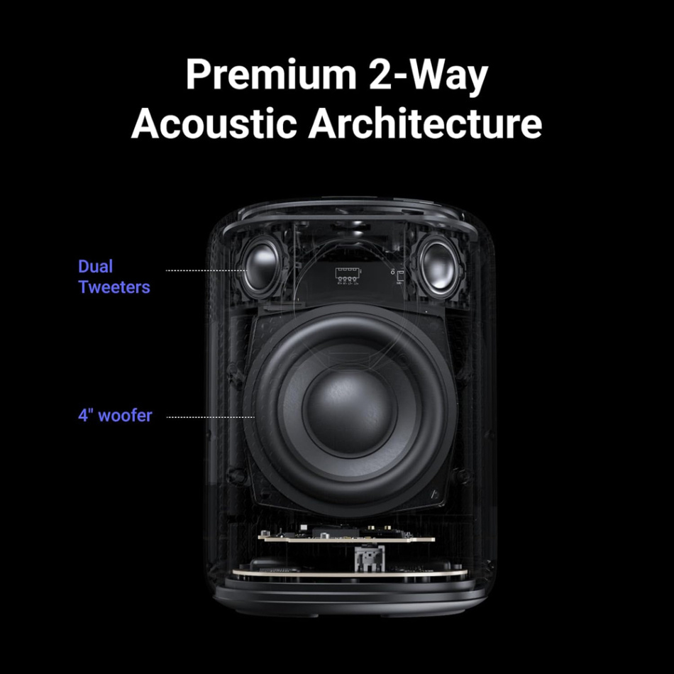 WiiM Sound streaminghögtalare med Touchdisplay, vit