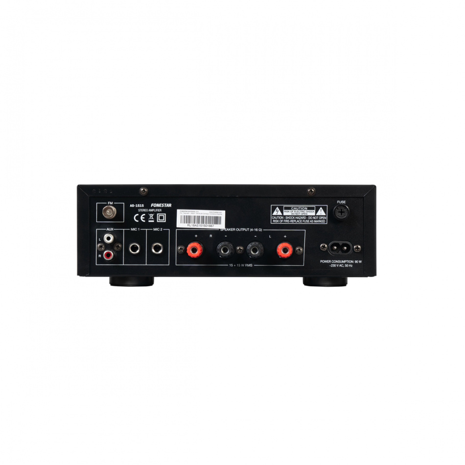 Fonestar AS-1515 stereoförstärkare med Bluetooth & mikrofoningångar