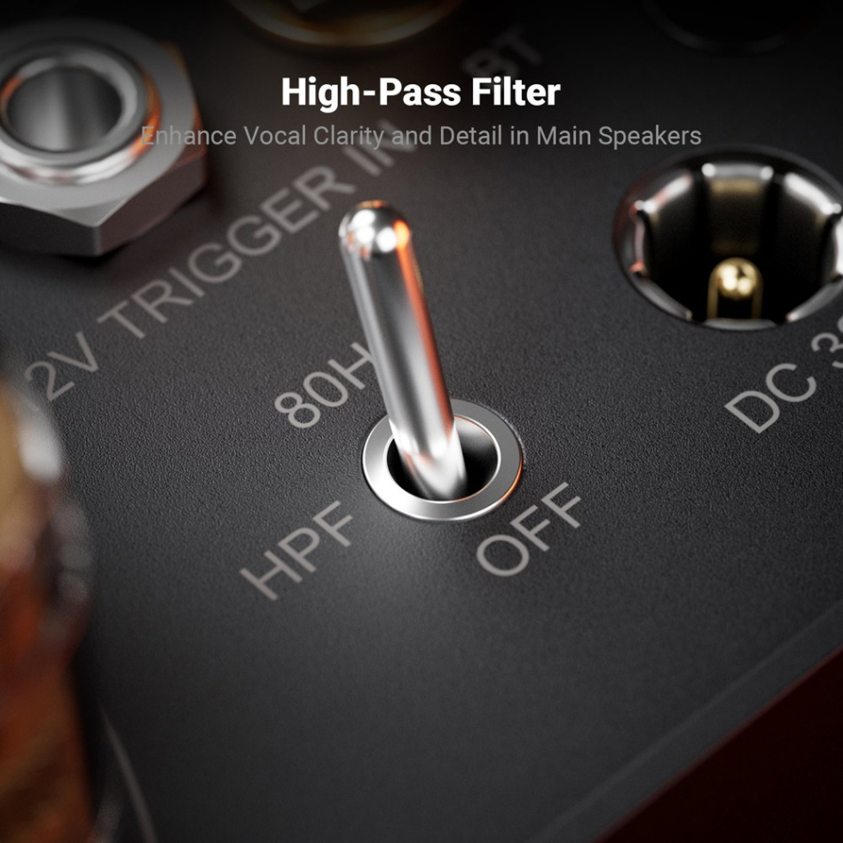 Fosi Audio BT20A Max stereoförstärkare med Bluetooth, 48V nätdel & högpassfilter