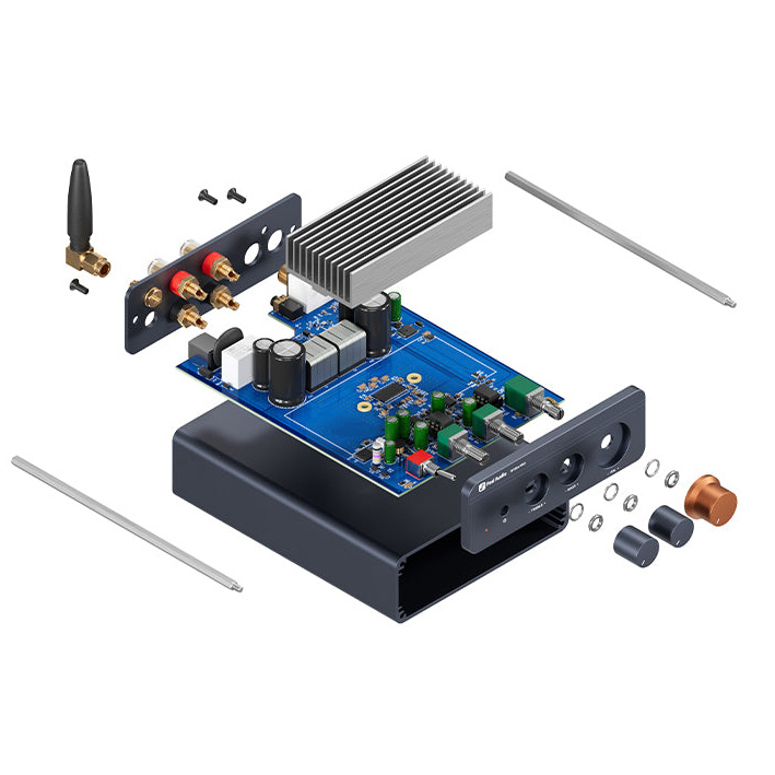 Fosi Audio BT20A PRO kompakt stereoförstärkare med Bluetooth & 48V nätdel