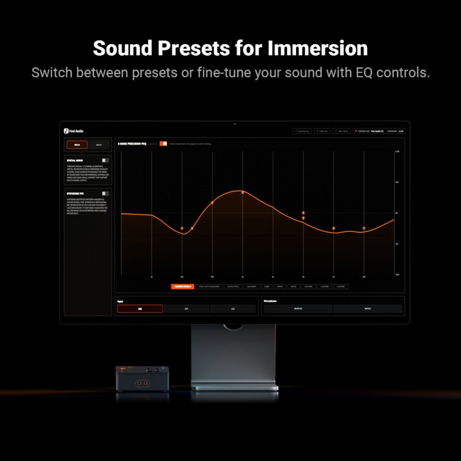Fosi Audio StepSense C3 Gaming DAC & Hörlursförstärkare