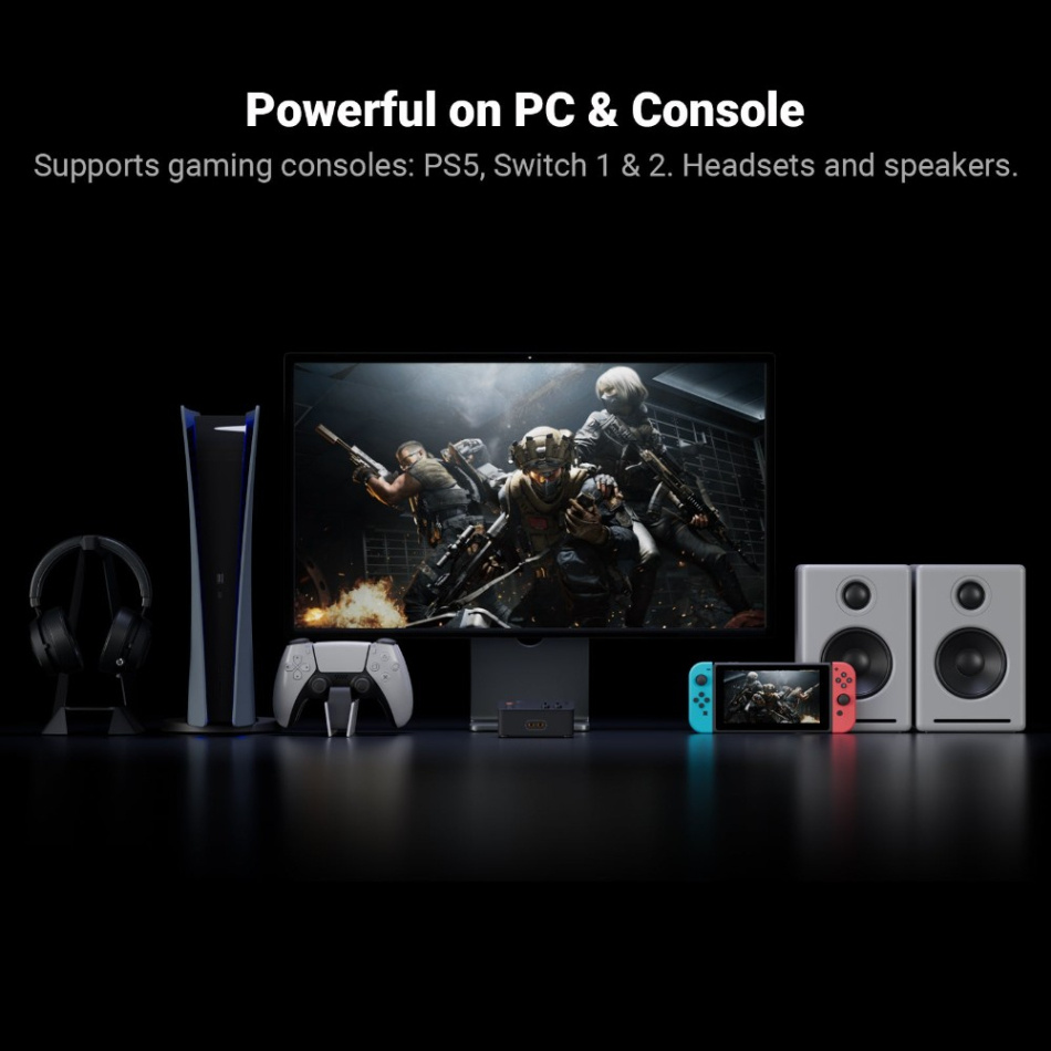 Fosi Audio StepSense C3 Gaming DAC & Hörlursförstärkare