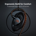 Fosi Audio IM4 öppna in-ear hörlurar med 10 mm berylliumelement, Obsidian Fosi Audio IM4 öppna in-ear hörlurar med 10 mm berylliumelement, Obsidian