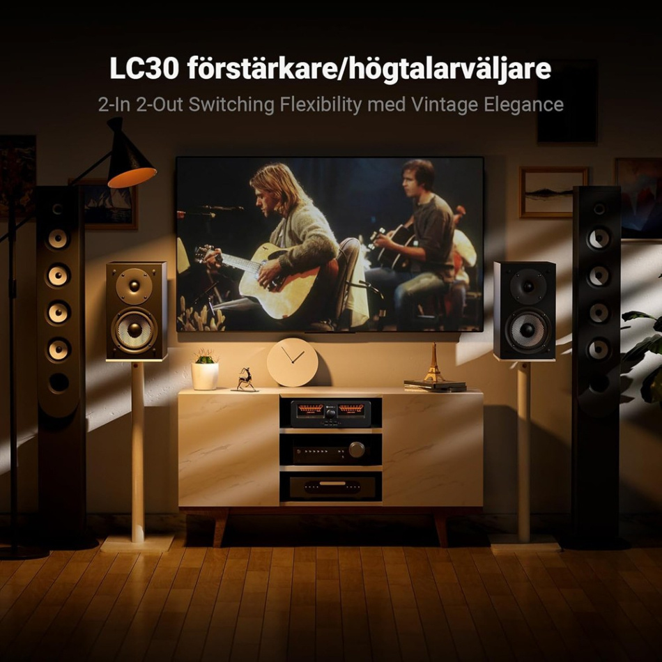 Fosi Audio LC30-B förstärkaromkopplare & högtalarväxel