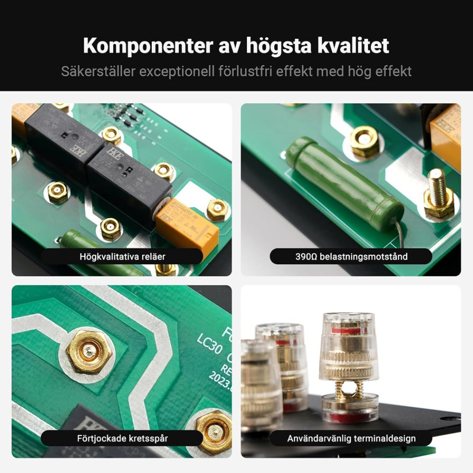 Fosi Audio LC30-B förstärkaromkopplare & högtalarväxel