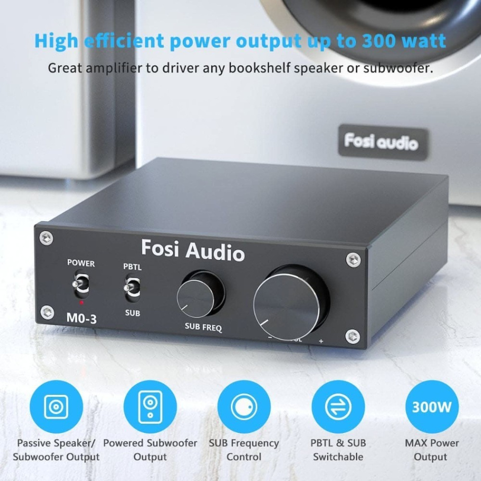 Fosi Audio M0-3 kompakt subwooferförstärkare