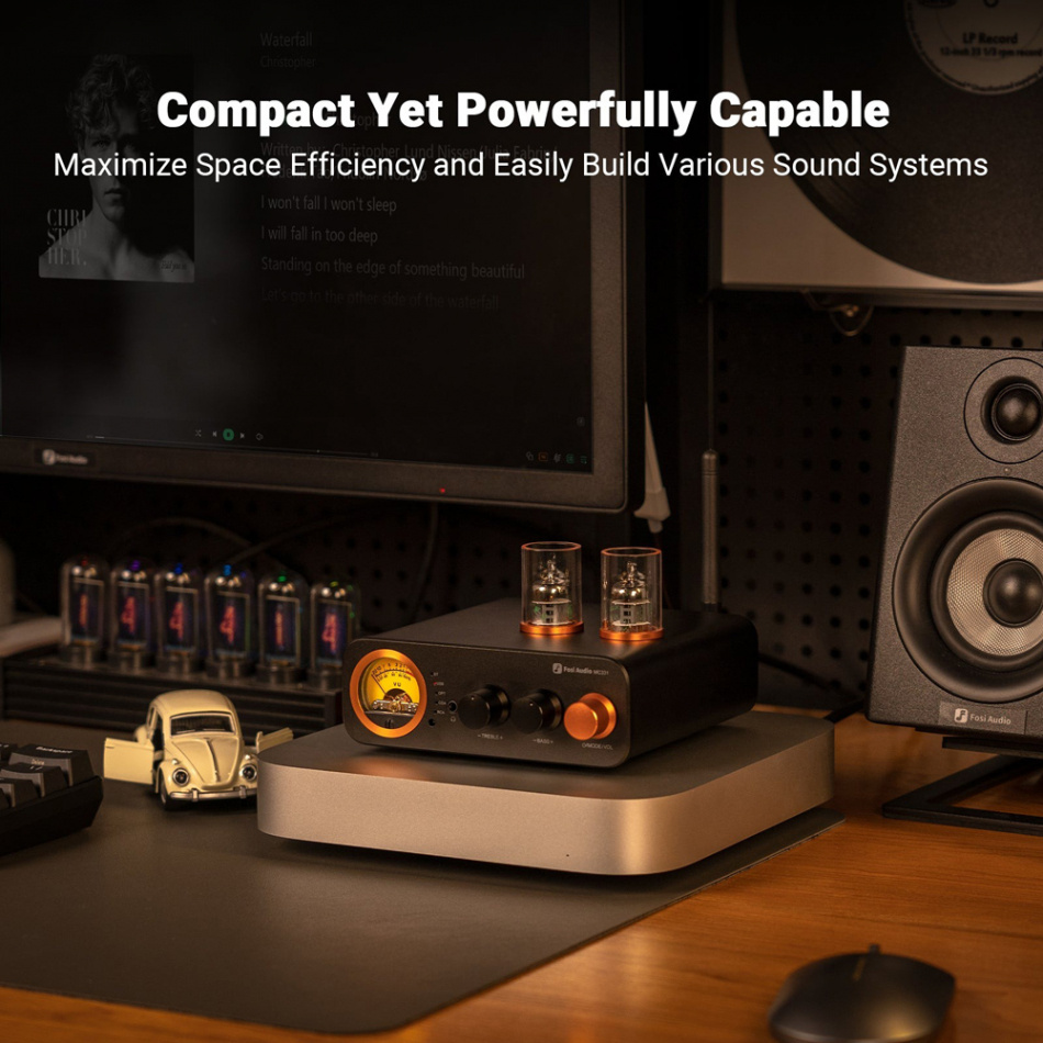 Fosi Audio MC331 rörbestyckad stereoförstärkare med Bluetooth & DAC