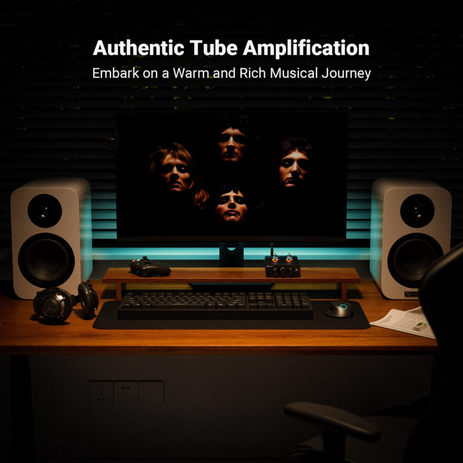 Fosi Audio P3 kompakt rörförsteg med Bluetooth & hörlursförstärkare