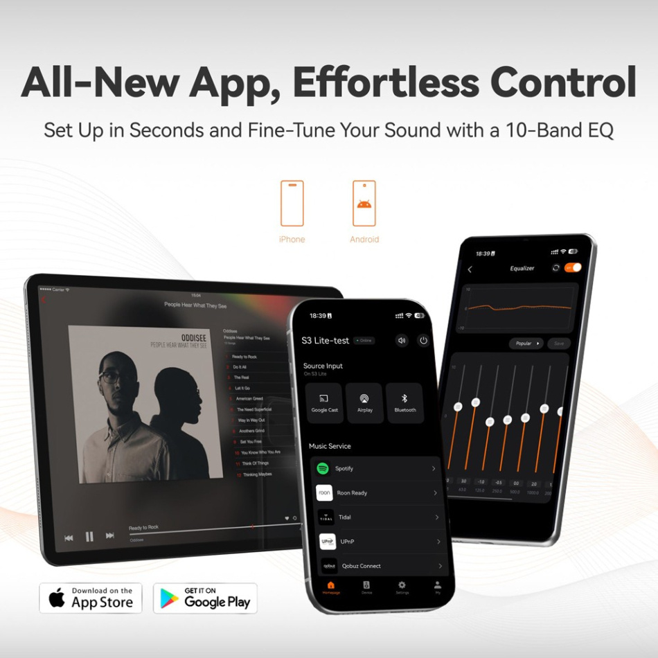 Fosi Audio S3 Lite nätverksstreamer med AirPlay 2 & Google Cast