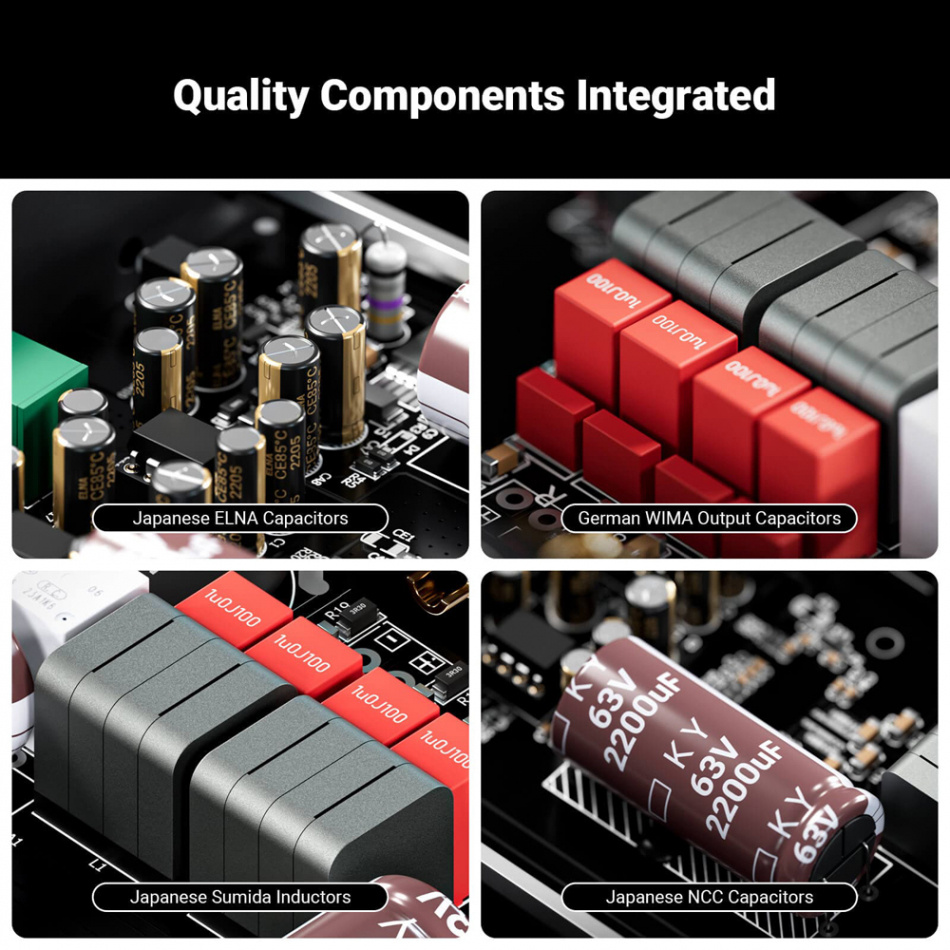 Fosi Audio V3 kompakt stereoförstärkare med 32V nätdel