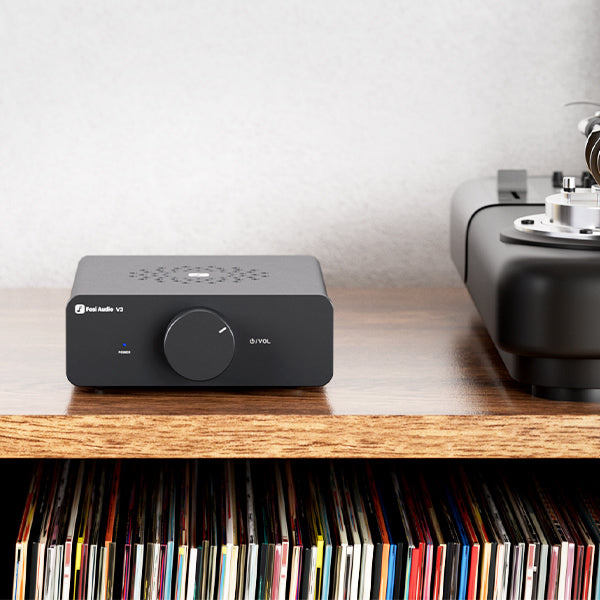 Fosi Audio V3 kompakt stereoförstärkare med 32V nätdel