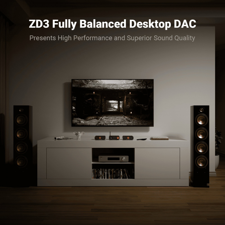 Fosi Audio ZD3 kompakt DAC med Bluetooth & HDMI ARC