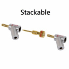 Dynavox BN207528, vinklade banankontakter 4-pack Dynavox BN207528, vinklade banankontakter 4-pack