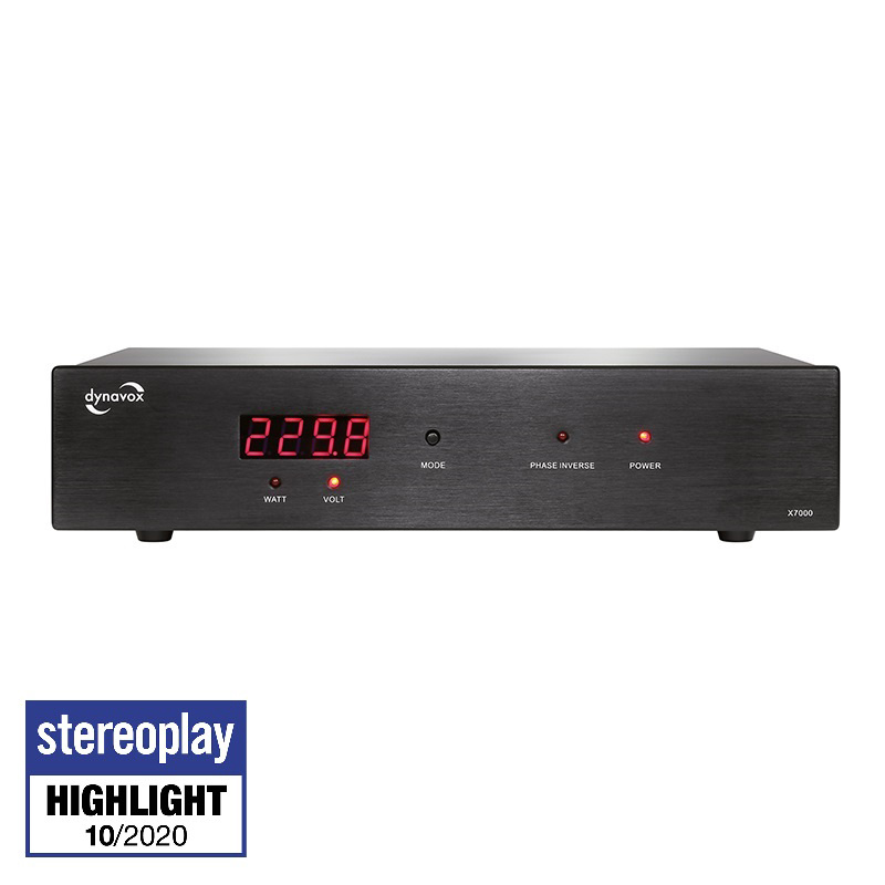 Dynavox X7000 nätfilter med Watt/Volt-display, svart