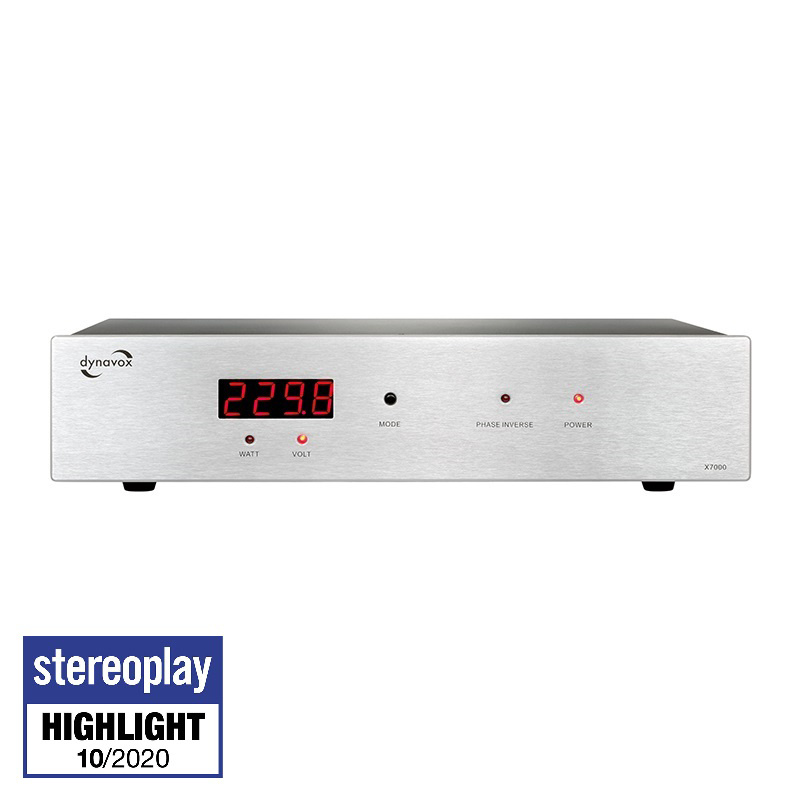 Dynavox X7000 nätfilter med Watt/Volt-display, silver