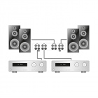 Dynavox AMP-S PRO högnivåomkopplare för förstärkare och högtalare, silver Dynavox AMP-S PRO högnivåomkopplare för förstärkare och högtalare, silver