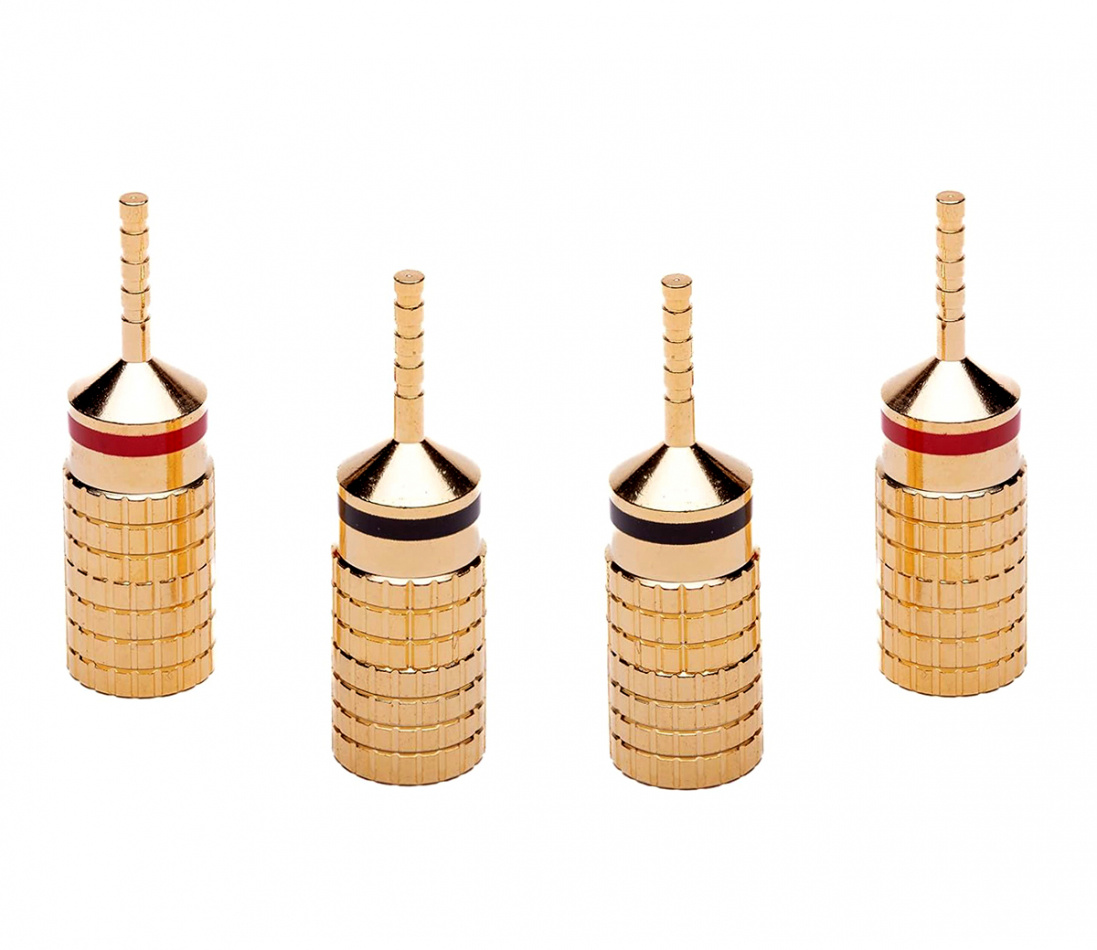 Analogis Speaker Cable Pins, 4-pack kontakter för högtalarkabel