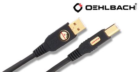 Oehlbach USB Kabel A/B, försilvrad OFC-koppar