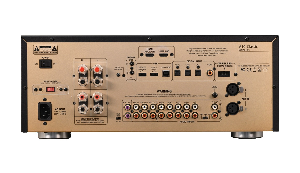 Advance Acoustic A10 Classic, stereoförstärkare med HDMI ARC & RIAA-steg