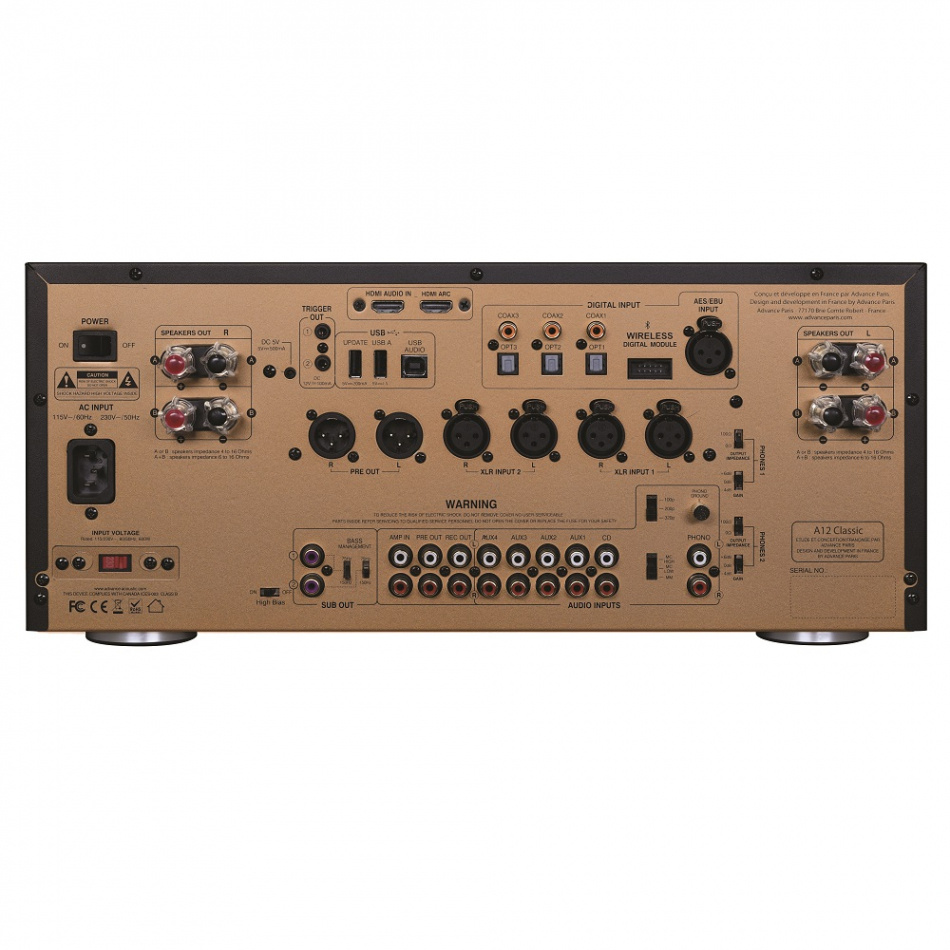 Advance Acoustic A12 Classic, stereoförstärkare med HDMI ARC & RIAA-steg