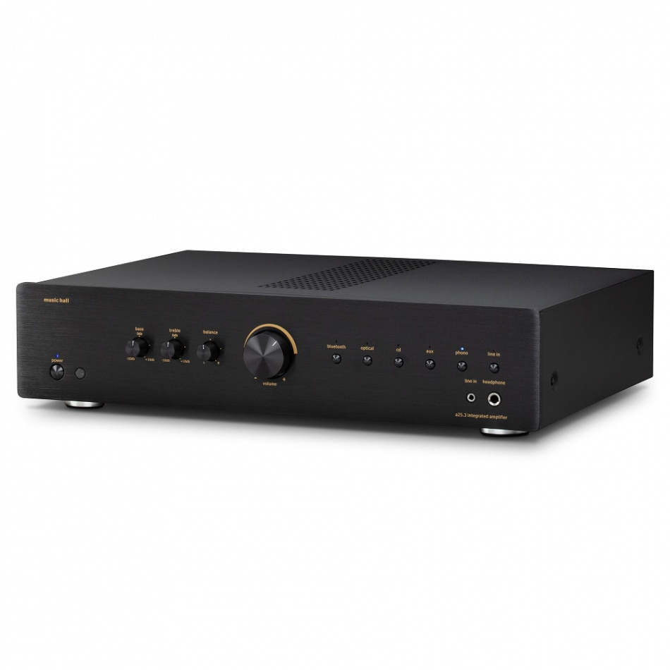 Music Hall A25.3 stereoförstärkare med Bluetooth, RIAA-steg & DAC, svart