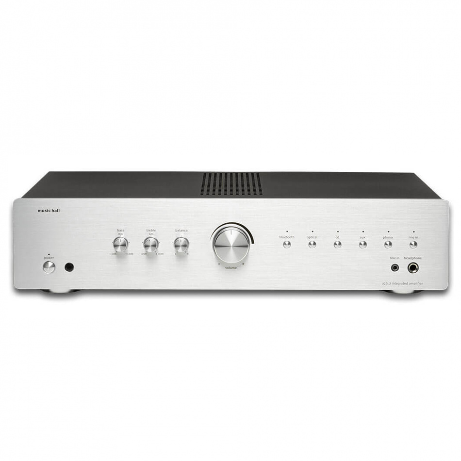 Music Hall A25.3 stereoförstärkare med Bluetooth, RIAA-steg & DAC, silver