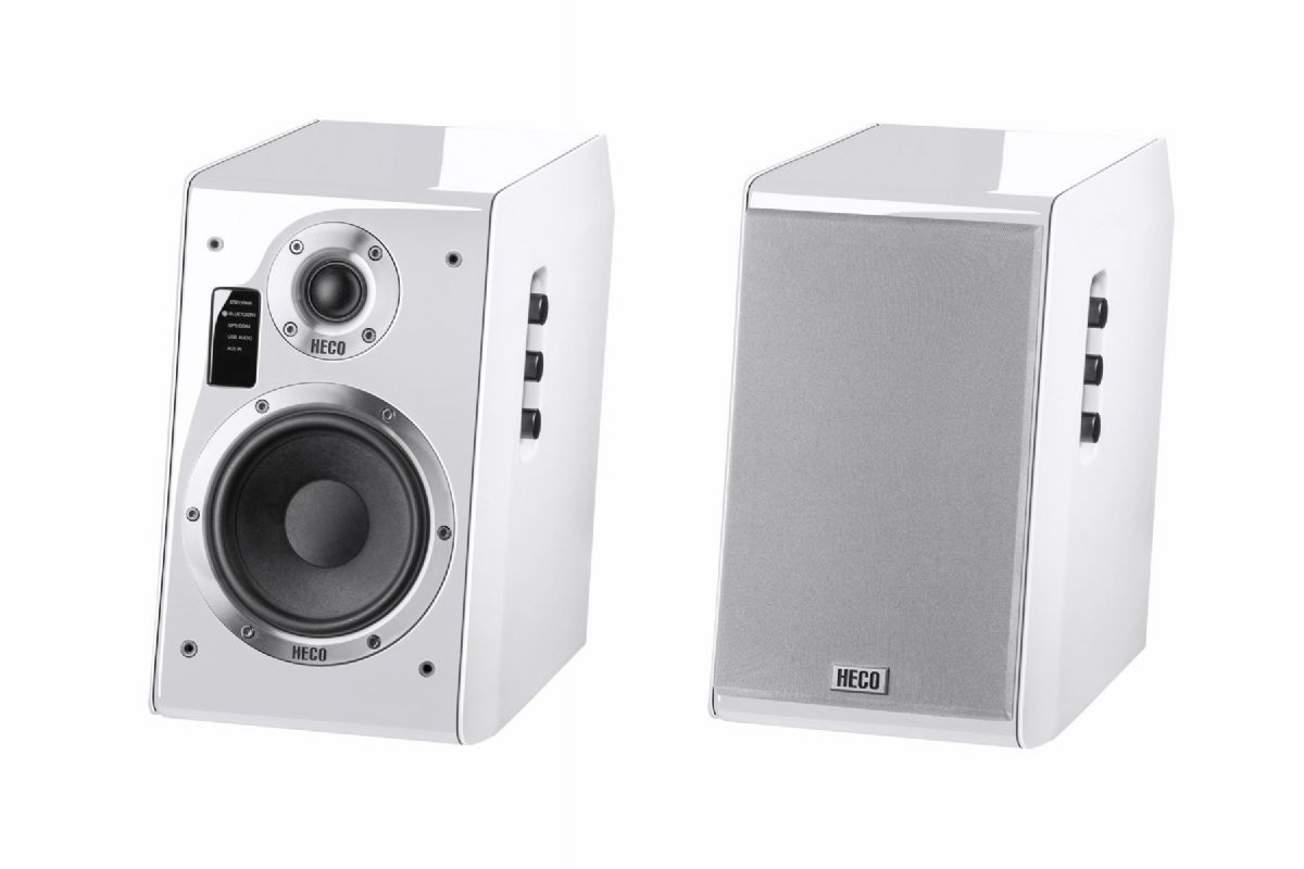 Heco Ascada 2.0, vita aktiva högtalare med Bluetooth UTFÖRSÄLJNING