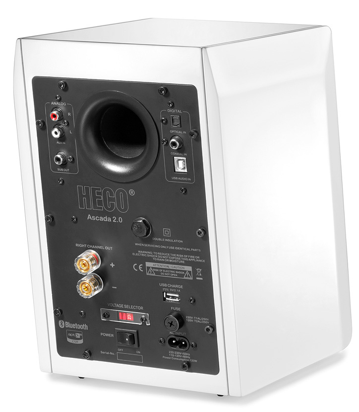 Heco Ascada 2.0, vita aktiva högtalare med Bluetooth UTFÖRSÄLJNING