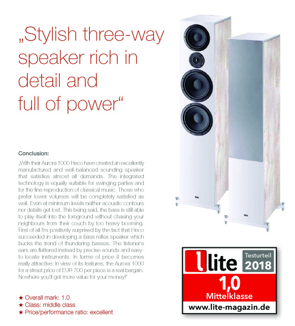 Heco Aurora 1000 golvhögtalare Ivory White, stereopar