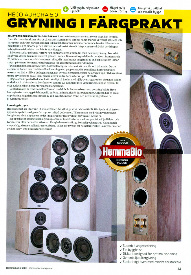 Heco Aurora 700 golvhögtalare Ivory White, stereopar