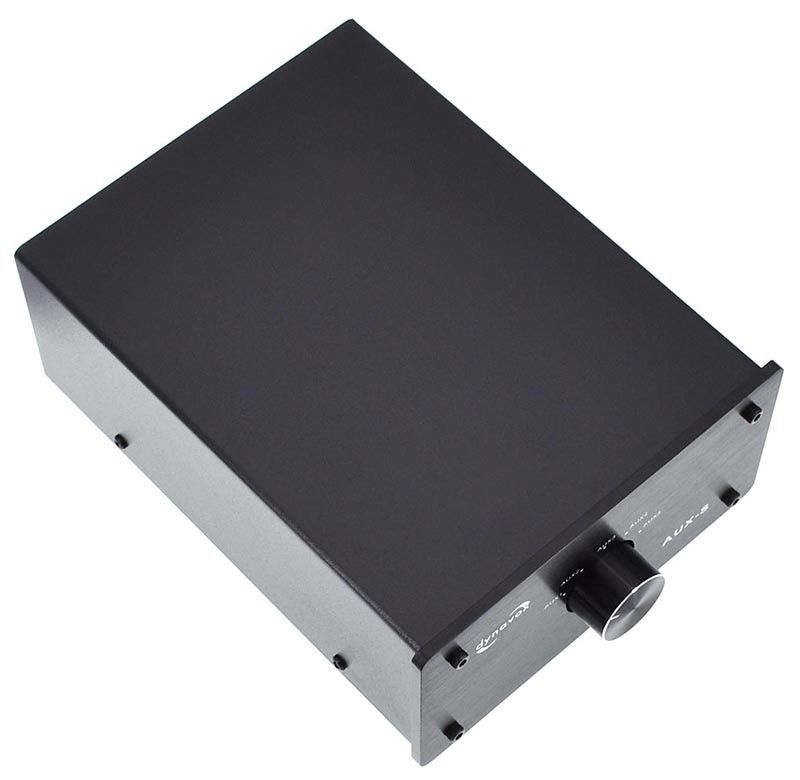 Dynavox AUX-S lågnivåomkopplare för signalkällor, svart