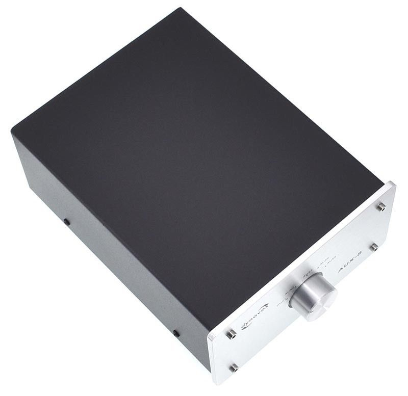 Dynavox AUX-S lågnivåomkopplare för signalkällor, silver