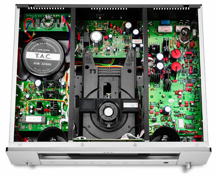 T.A.C C-35 rörbestyckad CD-spelare, silver