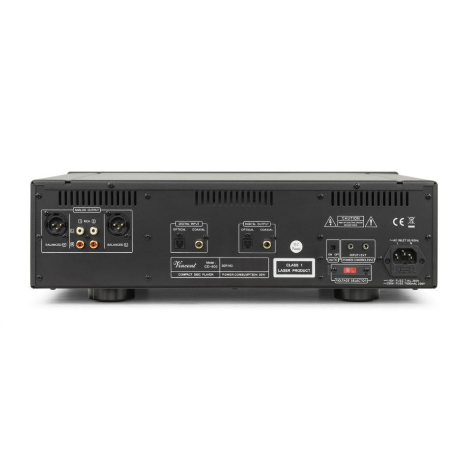 Vincent CD-600 CD-spelare med DAC & XLR, silver