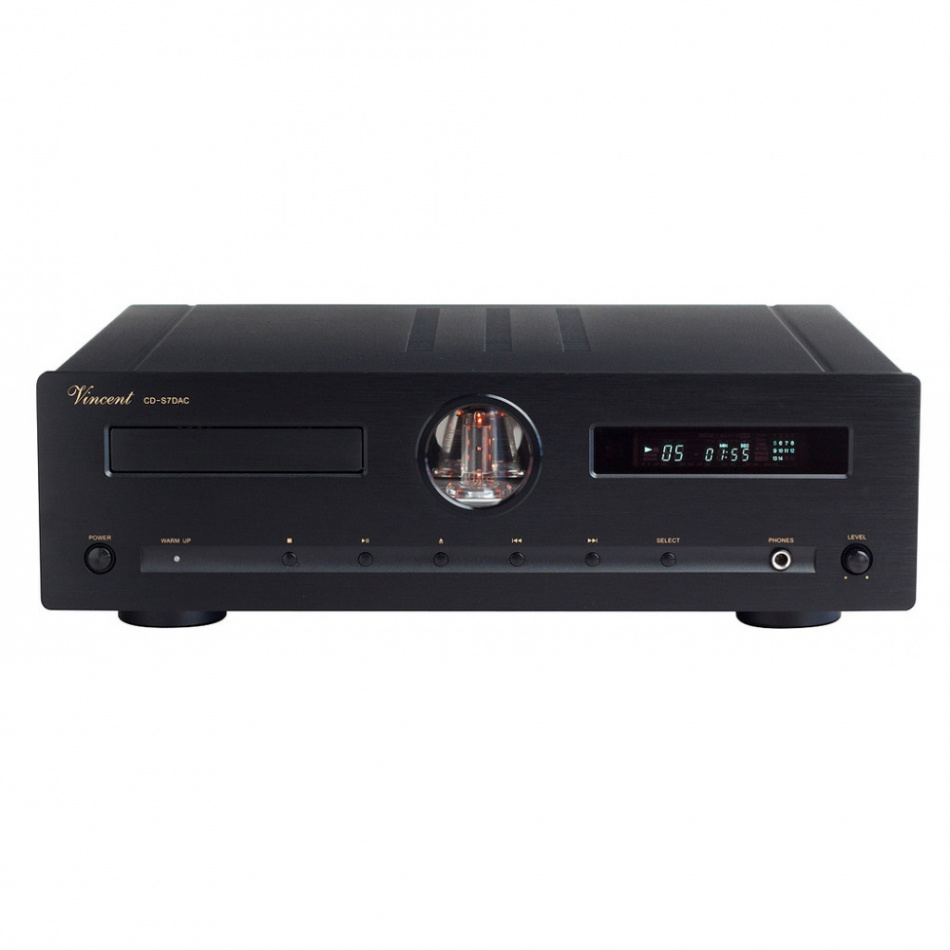 Vincent CD-S7DAC, CD-spelare med DAC, svart