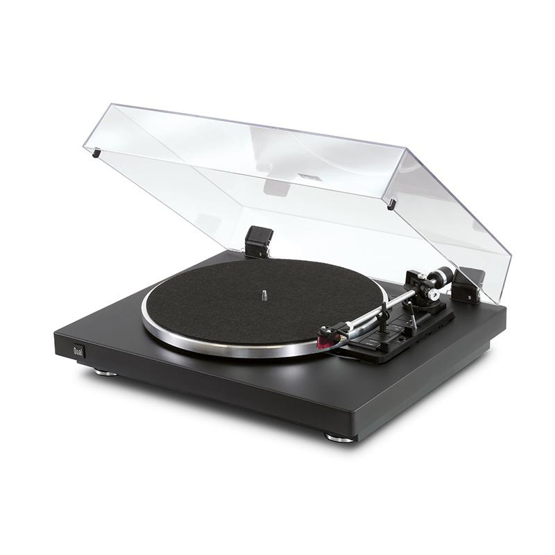 Dual CS-465 helautomatisk vinylspelare med Ortofon 2M Red, mattsvart