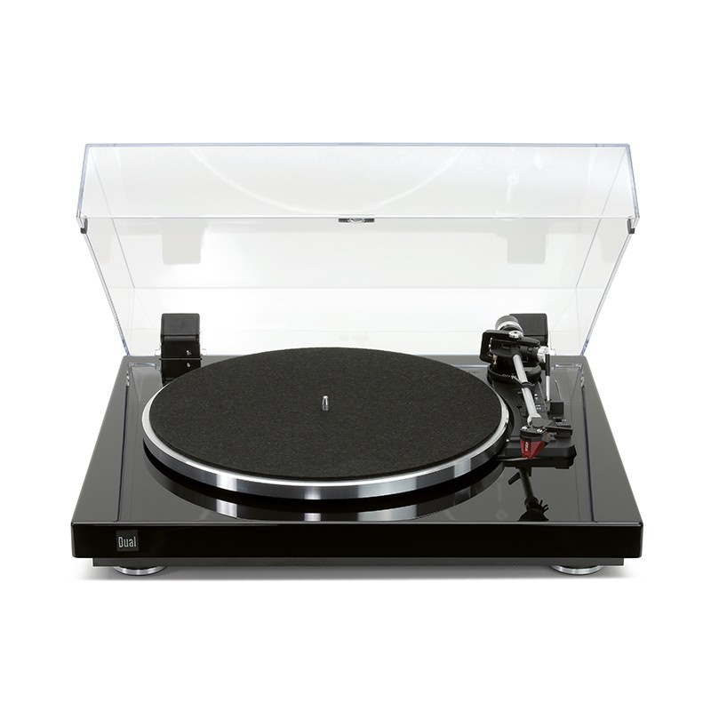 Dual CS-465 helautomatisk vinylspelare med Ortofon 2M Red, pianosvart