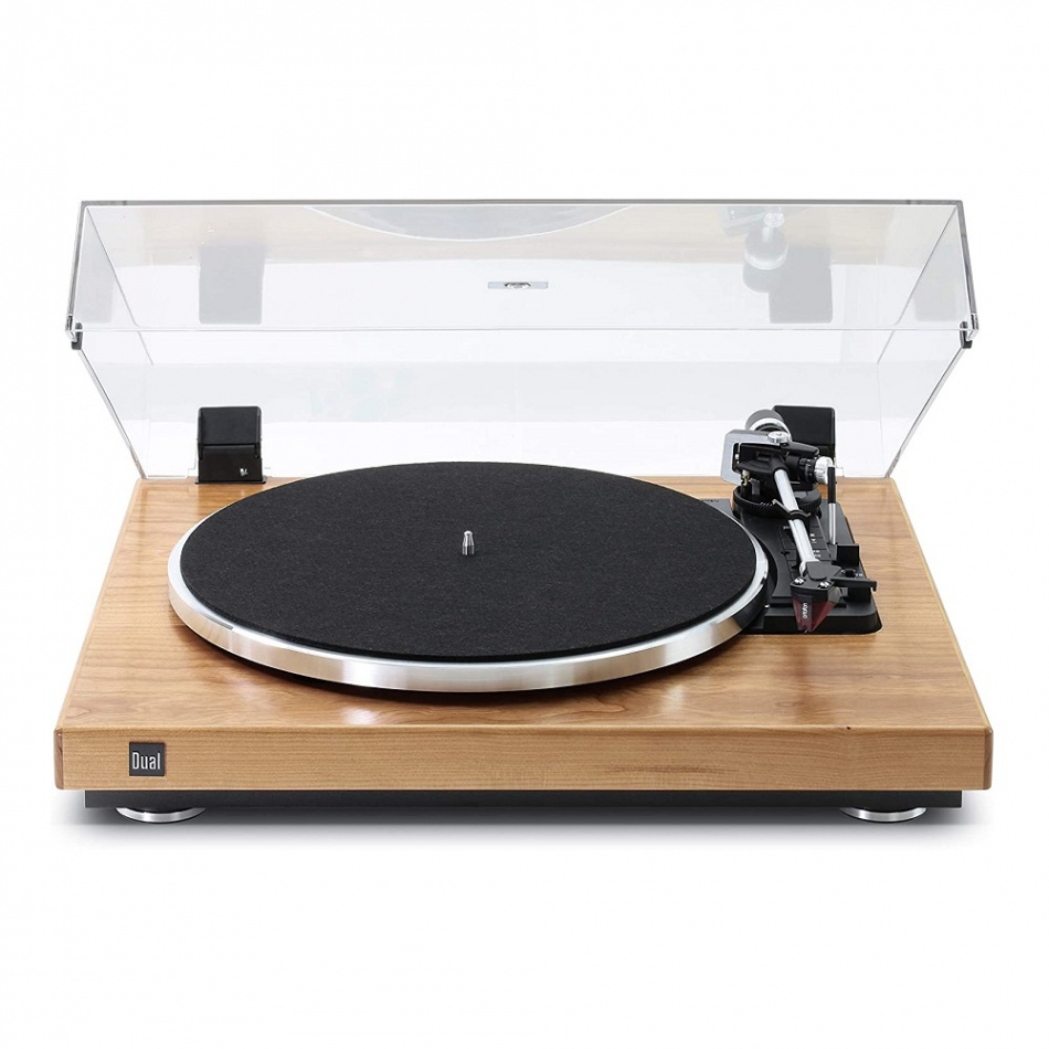 Dual CS-465 helautomatisk vinylspelare med Ortofon 2M Red, valnöt