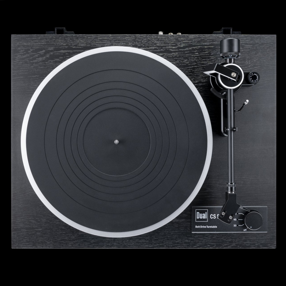 Dual CS-518 manuell vinylspelare med Ortofon 2M Red & RIAA-steg svart