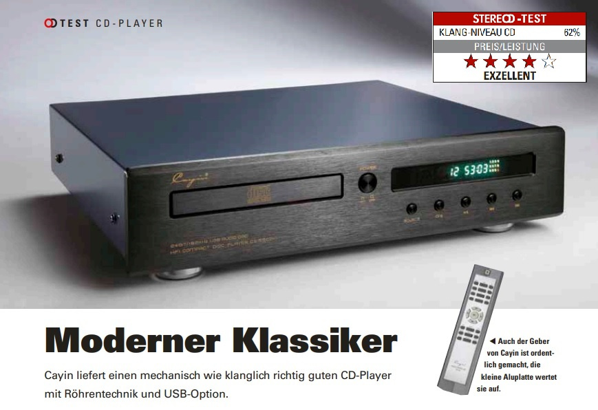 Cayin CS-55CD CD-spelare med USB DAC, svart